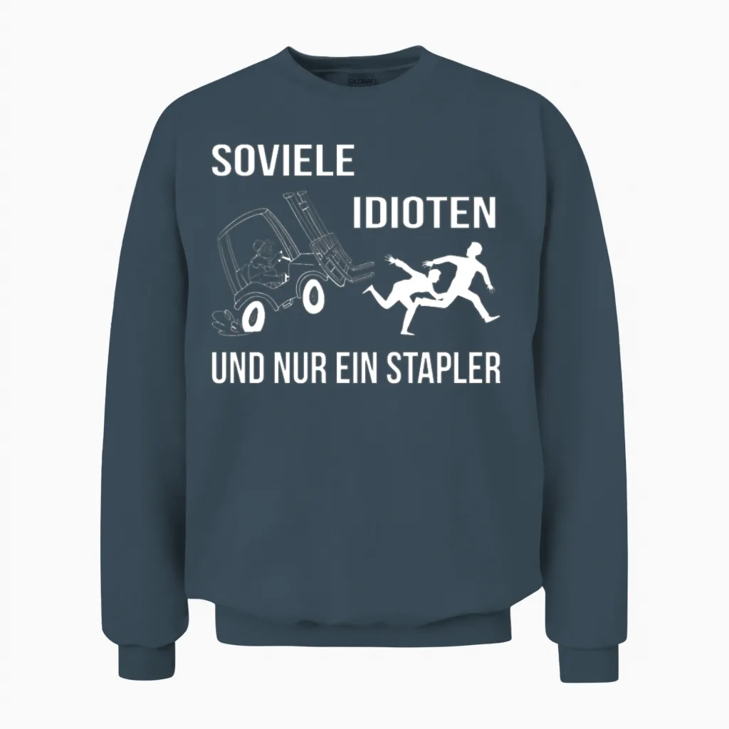 Warehouse Worker Forklift Operator Unisex Sweatshirt in Dark Heather