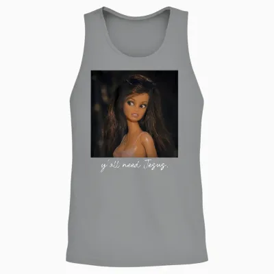 Ya'll Need Jesus Disgusted Face Christian Funny Unisex Tank Top - Sport Grey