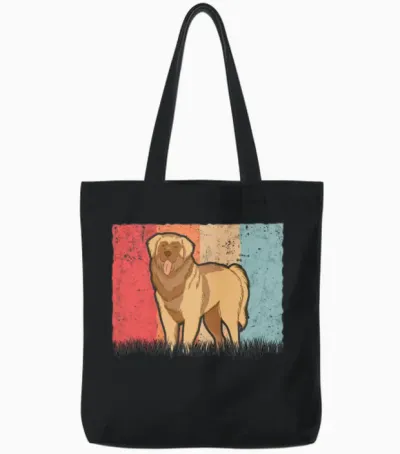 Leonberger Retro Tote Bags - Black