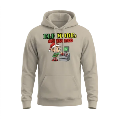 Elf Mode Activated Unisex Hoodie - Sand