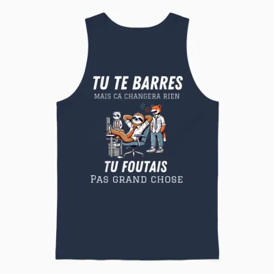 Gift Idea Retirement Funny Leaving Colleague Work Unisex Tank Top - Navy
