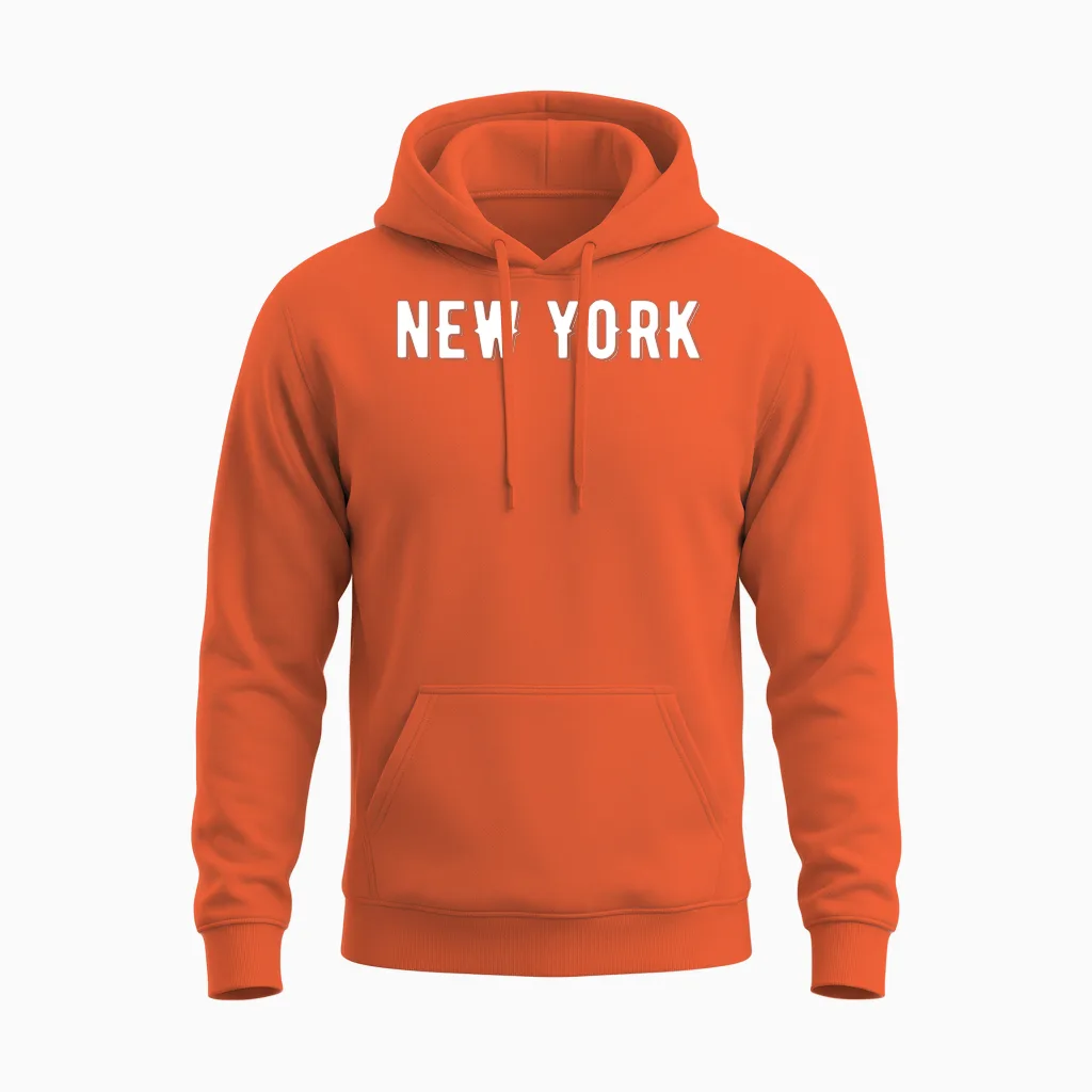 New York Unisex Hoodie in Orange