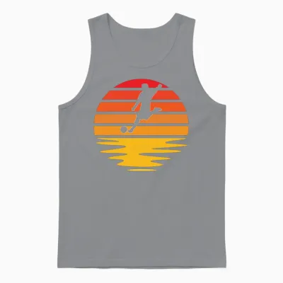 Soccer Retro Unisex Tank Top - Sport Grey