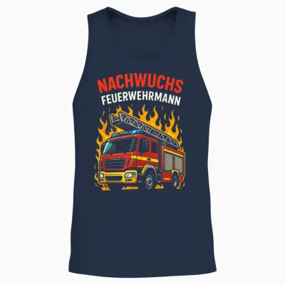 T-Shirt with German Text "nachwuchs Feuerwehrmann - Feuerwehr Unisex Tank Top - Navy