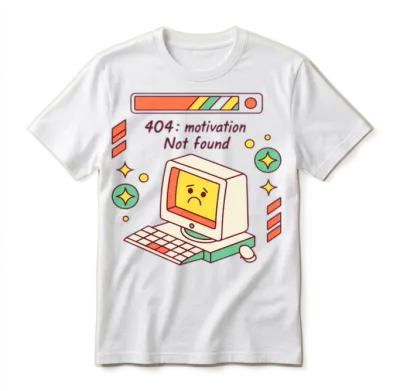 Retro Computer 404 Mood Unisex T-Shirt - White