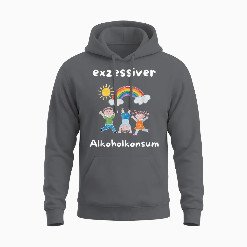 Excessive Alcohol Consumption Funny Unisex Hoodie in Charcoal