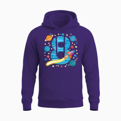 8. Geburtstag Jungen 8 Jahre Planeten Weltraum Geburtstags Unisex Hoodie - Purple