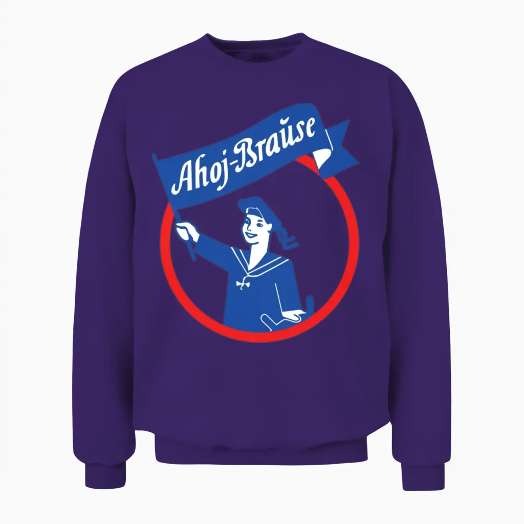 Ahoj Brause Unisex Sweatshirt in Purple