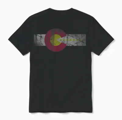Retro 80s Flag of Colorado Unisex T-Shirt - Black