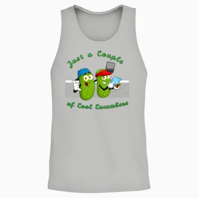 Pickles Playing Pickleball Just a Couple of Coo Unisex Tank Top - Ash