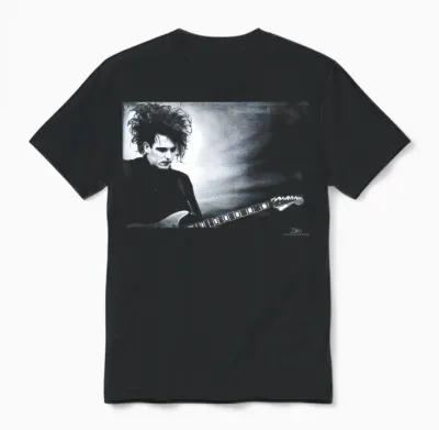 Robert Smith the Cure Live Disintegration Era Phil Nicholls Manche Longue Unisex T-Shirt - Black