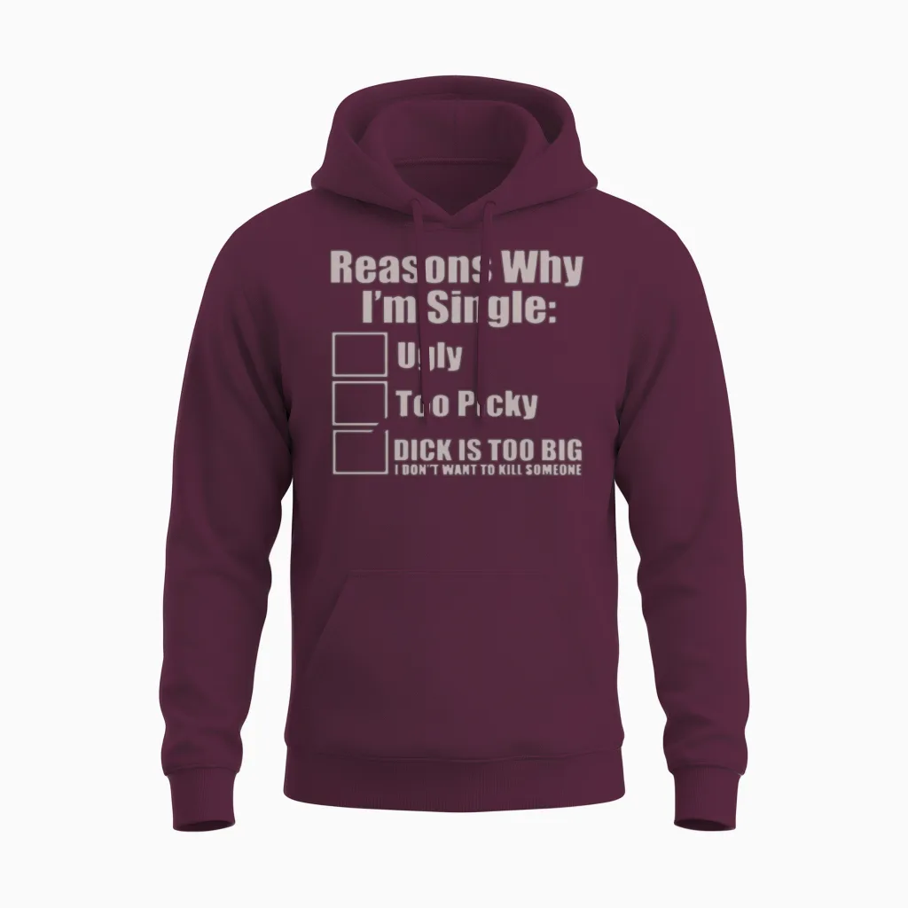 Reasons Why Im Single Ugly Picky Unisex Hoodie in Maroon