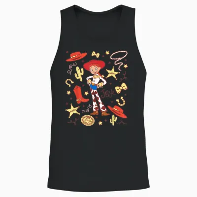 Disney and Pixar's Toy Story Jessie Cowgirl Western Spirit Unisex Tank Top - Black
