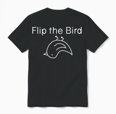 Flip the Bird Unisex T-Shirt - Black