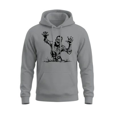Zombie Undead Horror Halloween Unisex Hoodie - Sport Grey