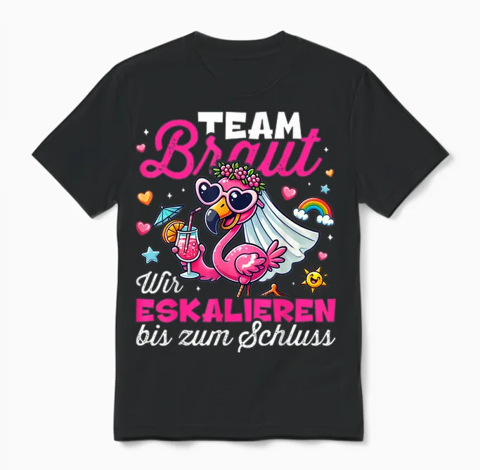 Jga Women's T-Shirt Team Bride Stag Night Women T-Shirt, Black, S Unisex T-Shirt in Black
