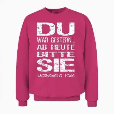 Jugendweihe 2026 Gästebuch Unisex Sweatshirt - Heliconia
