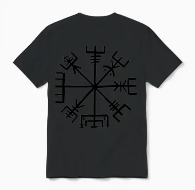 Viking Compass Unisex T-Shirt - Black