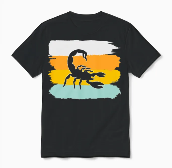 Scorpion Retro Unisex T-Shirt in Black