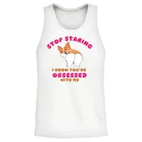 Fat Corgi, Chubby Corgi, Corgi Mom, Corgi Meme Unisex Tank Top - White – 2