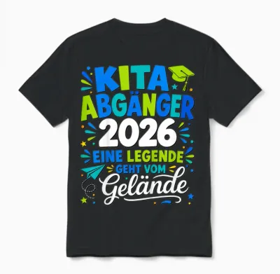 Kita Abgänger 2026 Jungen Legende Geht Vom Gelände Unisex T-Shirt - Black