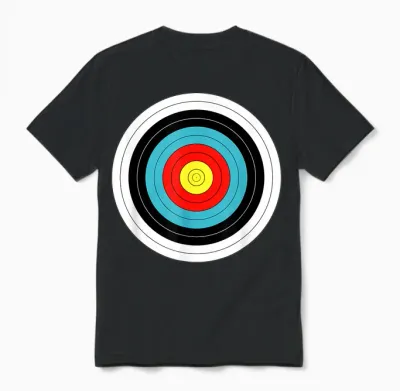 Zielscheibe Für Bogenschiessen Mit Pfeil Und Bogen Unisex T-Shirt - Black
