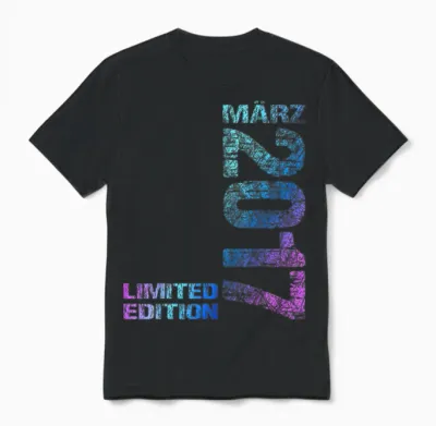 März 2017 Junge Mädchen 9. Geburtstag Limited Edition Unisex T-Shirt - Black