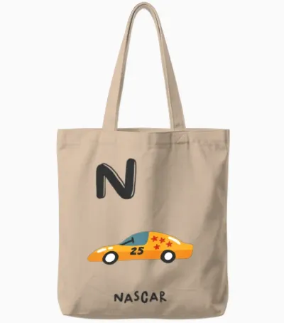 N Is Nascar Tote Bags - Natural