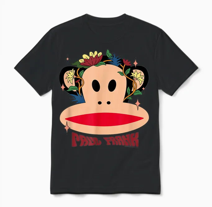 Paul Frank Julius Mit Wildblumen Unisex T-Shirt in Black