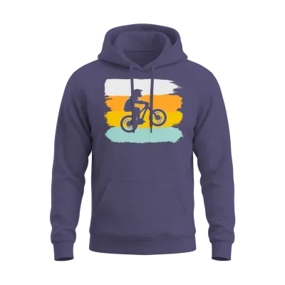 Mountainbike Retro Unisex Hoodie - Heather Sport Dark Navy