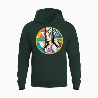 Retro Doll Unisex Hoodie - Forest