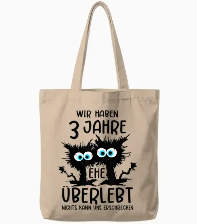 Lederne Hochzeit Ehemann Lederhochzeit 3. Hochzeitstag Tote Bags - Natural
