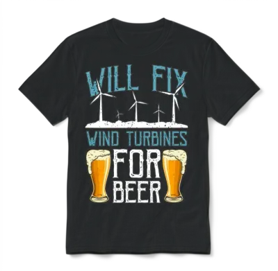 Wind Turbine Tech Will Fix Wind Turbines Windmill Unisex T-Shirt - Black