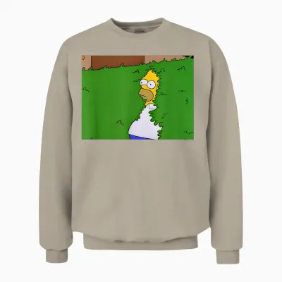 The Simpsons Homer Hedge Meme T-Shirt Small Unisex Sweatshirt - Sand