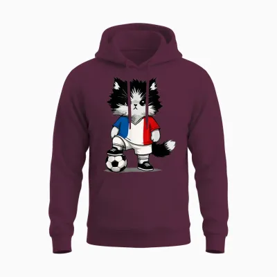 French Flag Men Women Children France Unisex Hoodie - Maroon