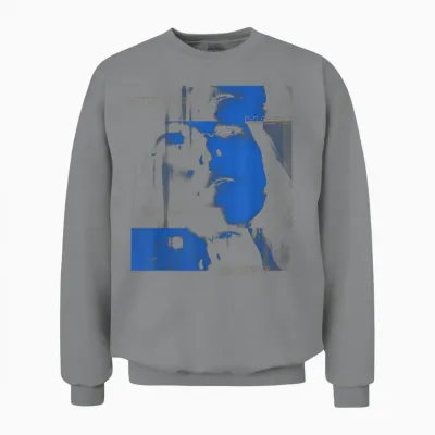 Official Billie Eilish Hit Me Hard and Soft Blue Photo Unisex Sweatshirt - Sport Grey