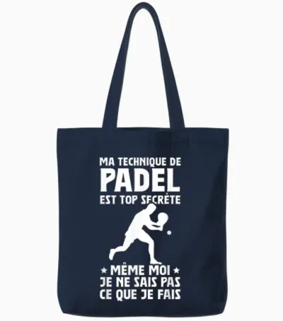 Padelist Funny I Don't Know What I Do Padel Tote Bags - Navy