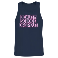 Beauty School Dropout Pink Girls Unisex Tank Top - Navy – 2