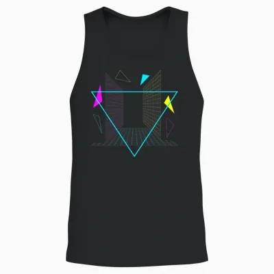 Vaporwave Aesthetic Retro Synthwave Unisex Tank Top - Black