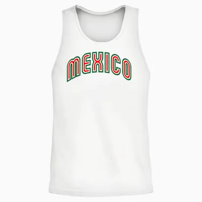 Mexico Flag Mexican Hispanic Siesta Pride Vintage Unisex Tank Top - White