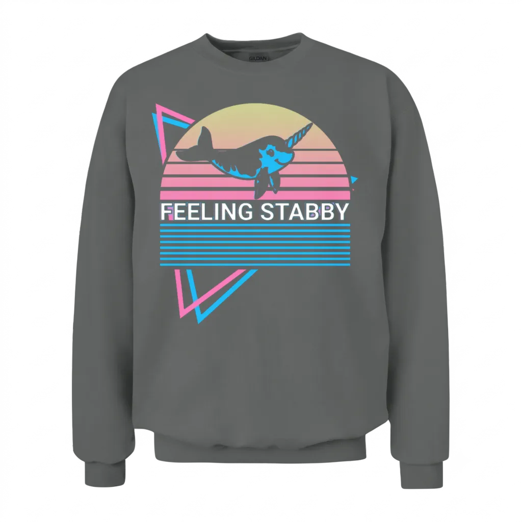Narwhal Retro Unisex Sweatshirt - Graphite Heather