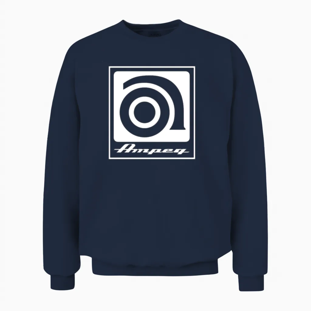 Ampeg Music Mens Lovers Unisex Sweatshirt in Navy