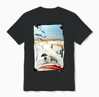 Desert Road Skull Fear & Loathing Drive Unisex T-Shirt - Black