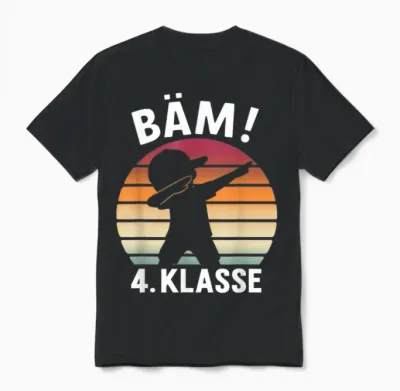 Bäm 4. Klasse 4 Vierte Klasse 2026 Unisex T-Shirt - Black