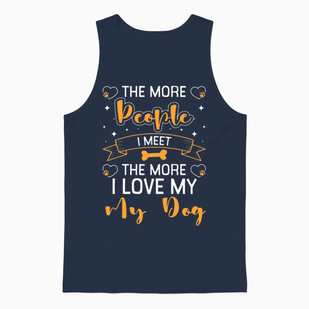 Dog Lover Dog Love Mistress Dog Breed Unisex Tank Top in Navy