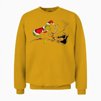 Dr. Seuss Reindeer Unisex Sweatshirt - Gold