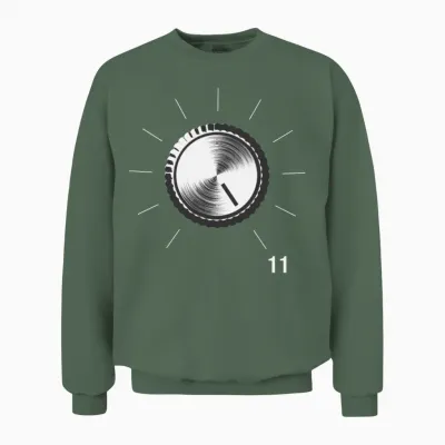 Volume Knob - These Go to 11 Unisex Sweatshirt - Military Green