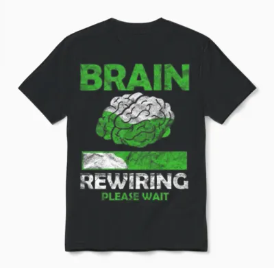 Brain Injury Awareness Brain Rewiring Please Wait Unisex T-Shirt - Black