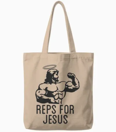 Reps Jesus Funny Tote Bags - Natural