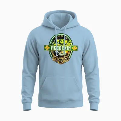Vintage Maccockin Cider Funny St Patrick's Day Unisex Hoodie - Light Blue